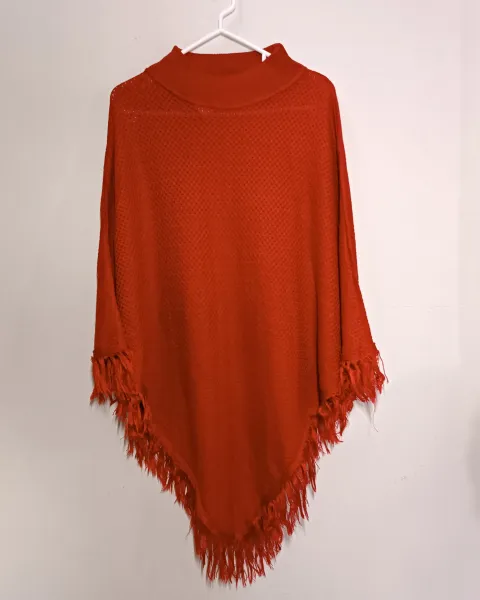 Poncho rojo mujer - Mondí - UNI