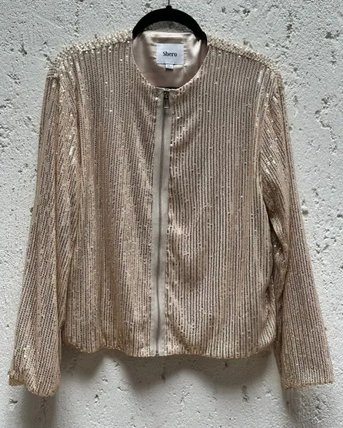 Jacket lentejuelas doradas