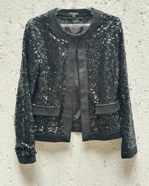 Blazer negro lentejuelas