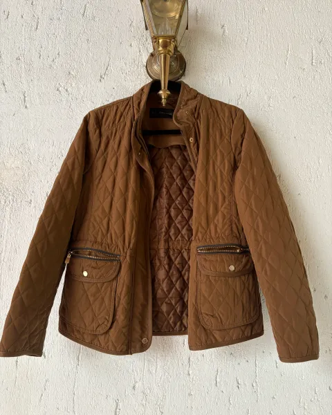 Jacket acolchonada café