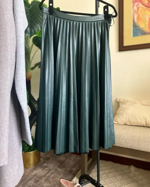 Elegante enagua verde olivo -mujer