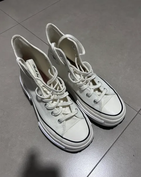 Converse plataforma blancas