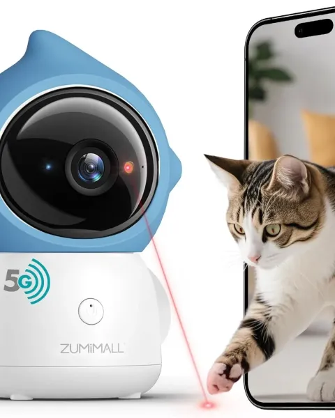ZUMIMALL Cámara para Mascotas Indoor 5G/2.4G WiFi