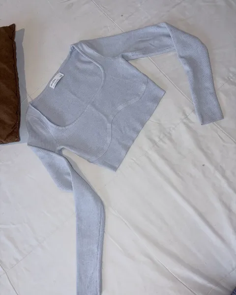 Camisa celeste manga larga