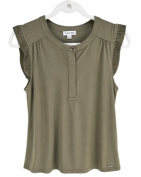 Blusa verde olivo, talla M