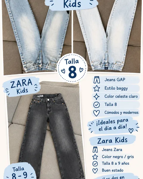 Jeans 2 gap y 1 Zara