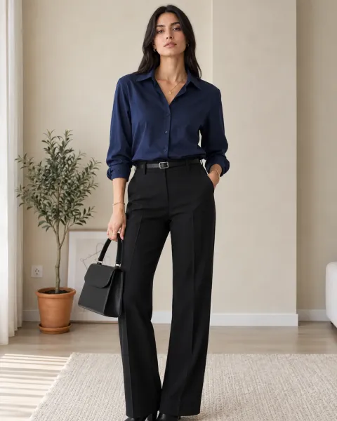 Camisa de vestir azul