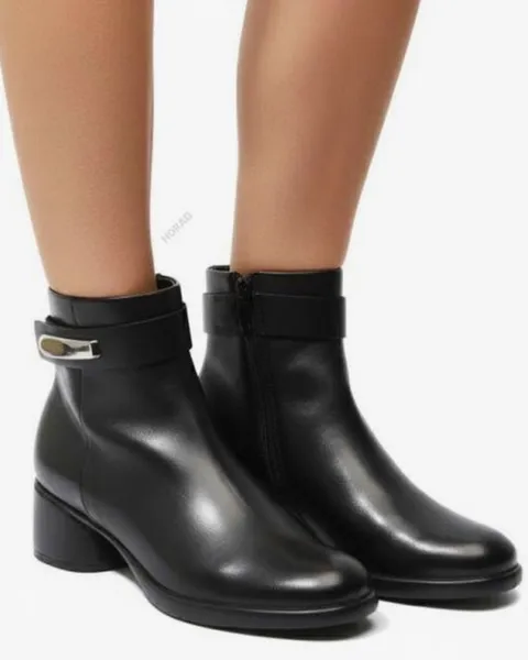 Botines ECCO de cuero negro