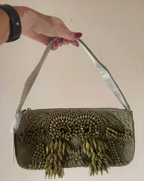 Bolso de hombros verde