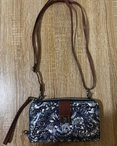 Bolso - bandolera de lona revestida