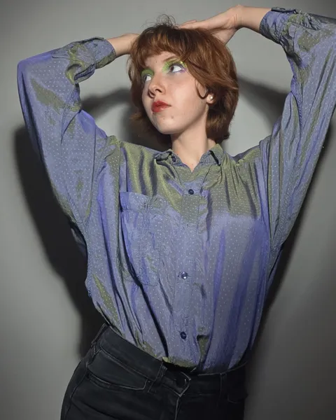 Blusa Azul Tornasol en Verde