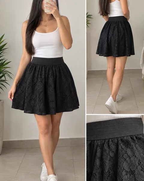 Enagua negra talla M