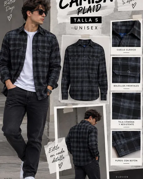CAMISA PLAID ⬛️