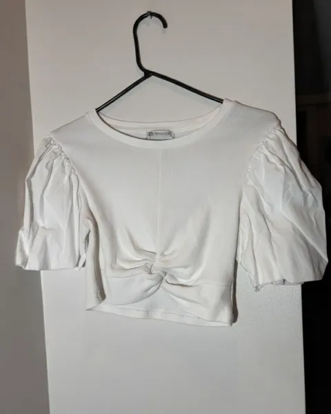Crop top blanco ZARA