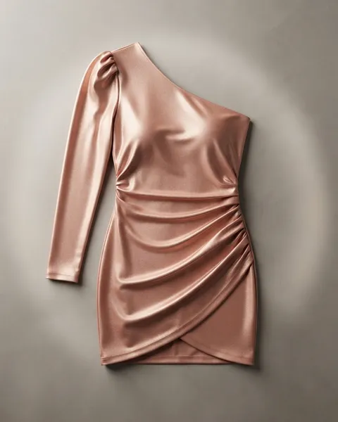 Vestido Corto Color Oro Rosa