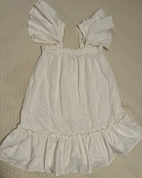 Vestido OXO con mangas blanco largo