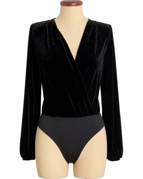 Body de terciopelo negro DYNAMITE · Talla S · Como nuevo