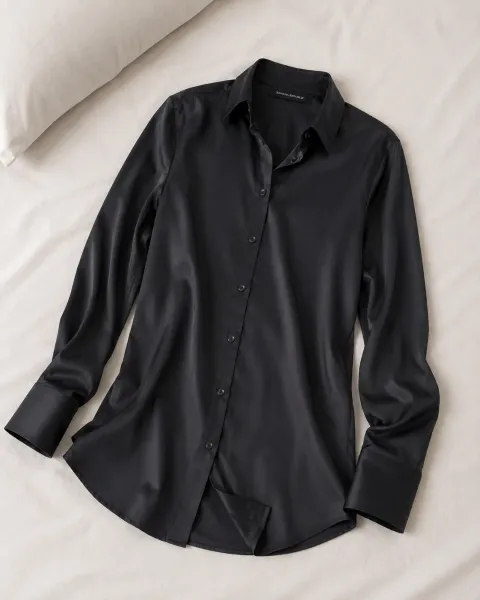Camisa satén negra Banana Republic · Talla S · Excelente estado