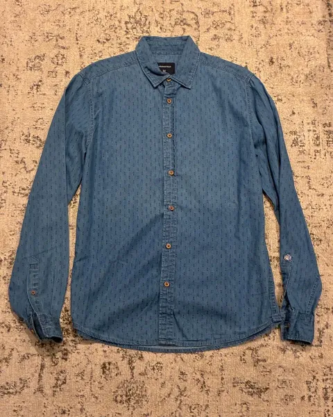 Camisa M / Springfield / Azul con detalles en negro