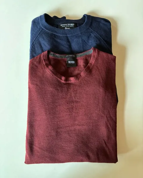 Combo de sweaters finas Hugo Boss & Banana Republic para hombre