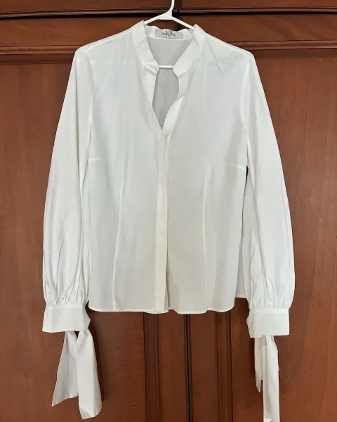 Blusa Carolina Herrera White Shirt - Talla 6
