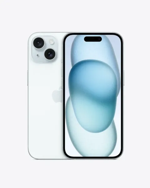 iPhone 15 128GB en azul – Nuevo, 5G, Cámara de 48MP