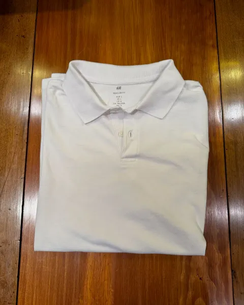 Camisa Polo H&M Blanca Talla L