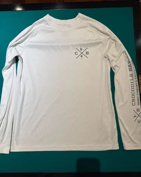 Camiseta Manga Larga AFTCO Crocodile Bay Blanca Talla S