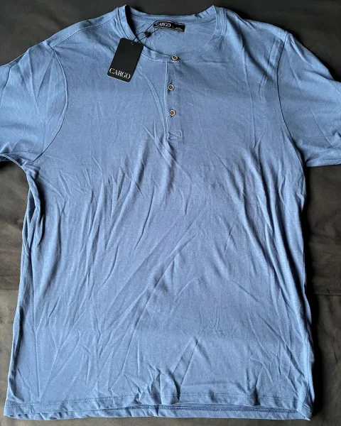 Nueva camisa azul de 3 botones: Nueva, L