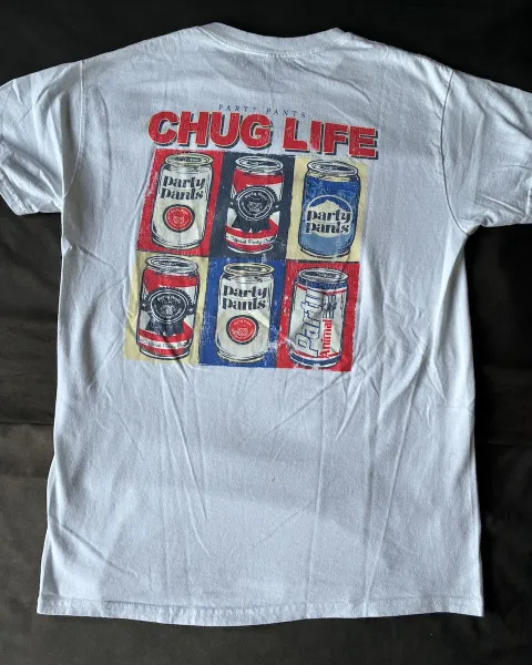 Camiseta blanca Party Pants estampado cerveza
