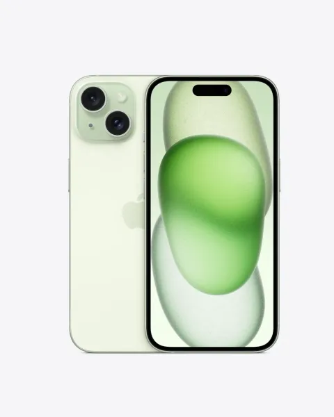 iPhone 15 128GB en verde – Nuevo, 5G, Cámara de 48MP