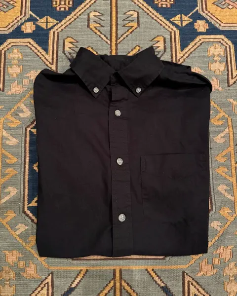 Camisa Old Navy Slim Fit Negra Manga Larga Talla XS