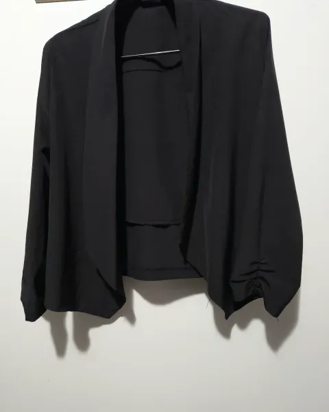 Blazer Negro Ligero con Manga 3/4