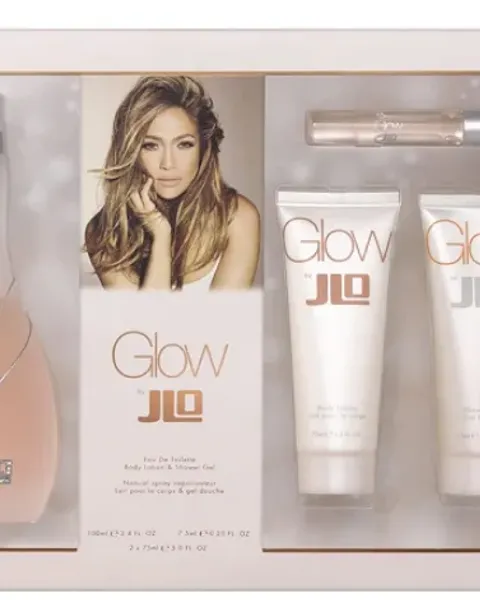 ESTUCHE JENNIFER LOPEZ GLOW MUJER 3PZS 100ML EDT + CREMA + SHOWER GEL