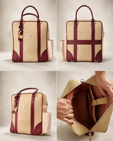 Maletín/Mochila de cuero
