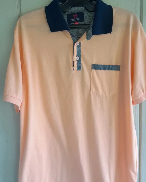 Camisa Tipo polo color papaya