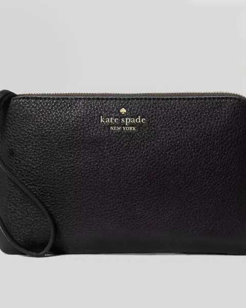 Lucy Pebbled Leather L-Zip Wristlet