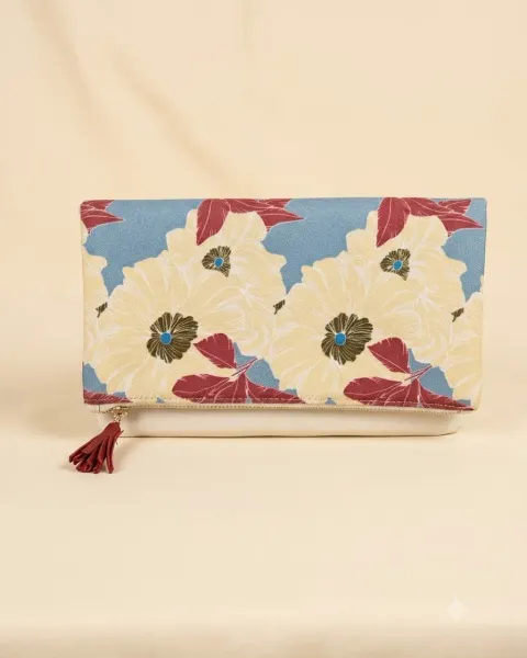 Foldover Clutch en Estampado Floral Zahara / Botanical