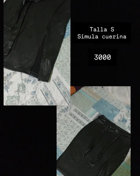 Falda simula cuerina