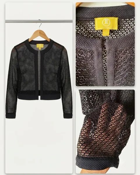 Bolero negro Mesh crop top