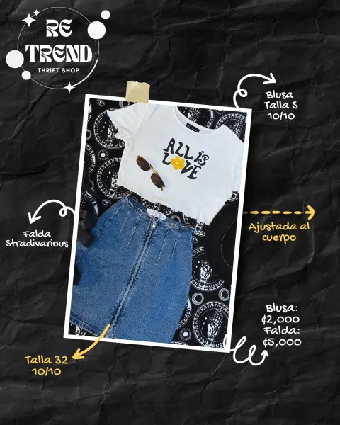 Blusa & falda en venta