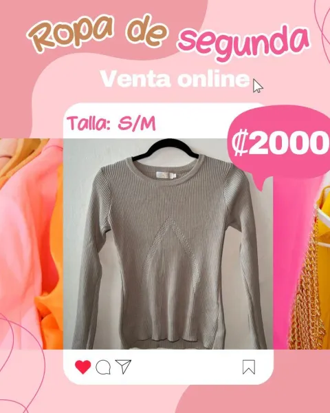 Blusa de manga larga beige