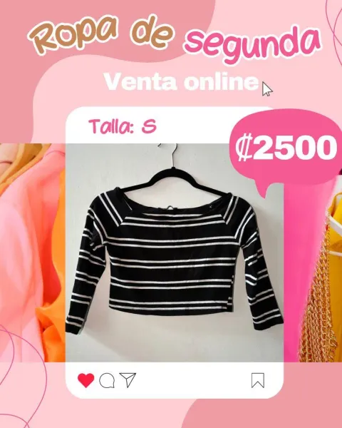 Crop top de rayas