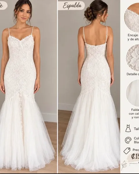 🤍 Vestido de novia en venta talla L ✨