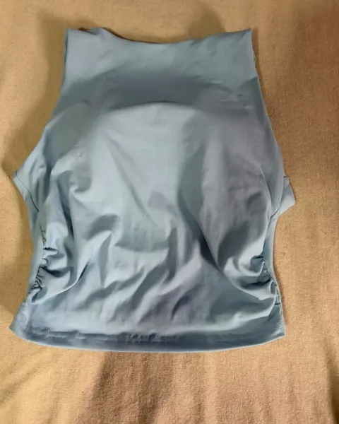 Blusa Espalda Abierta Celeste